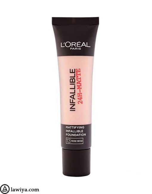 کرم پودر لورآل سری INFALLIBLE 24H MATTE شماره 13 ROSE BEIGE