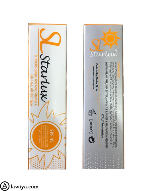 ضد آفتاب بی رنگ استارلوکس با Starlux sunscreen SPF 45