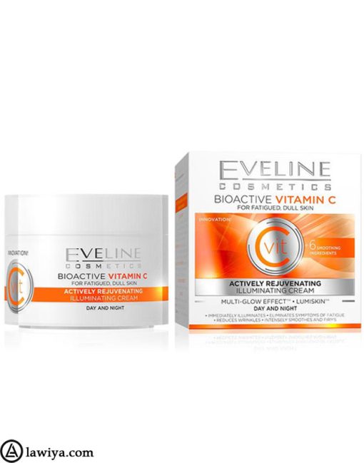 کرم ویتامین C اولاین روشن کننده،ترمیم کننده و جوانساز Eveline Bioactive