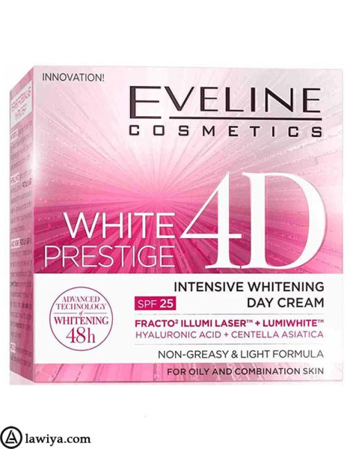 کرم روز روشن کننده وایت پرستیژ اولاین Eveline White Prestige 4D