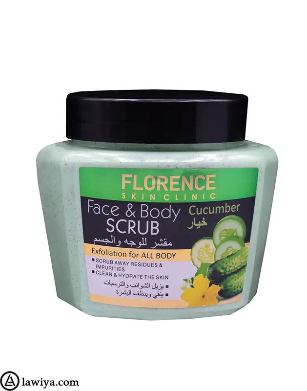 اسکراب صورت و بدن فلورانس مدل خیار Florence Scrub Face & Body Cucumber