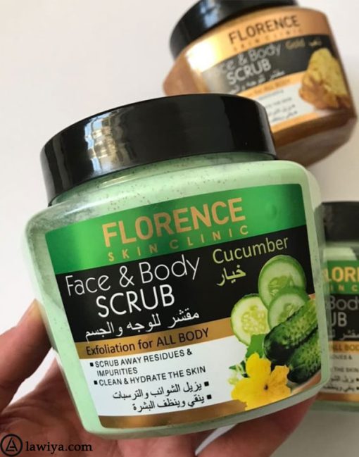 اسکراب صورت و بدن فلورانس مدل خیار Florence Scrub Face & Body Cucumber