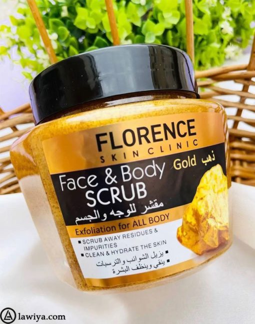 اسکراب صورت و بدن فلورانس مدل طلا Florence Scrub Face & Body Gold