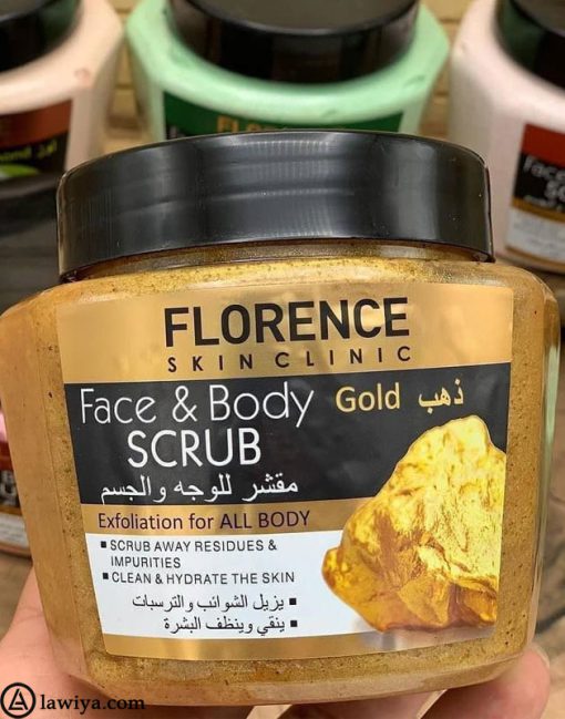 اسکراب صورت و بدن فلورانس مدل طلا Florence Scrub Face & Body Gold