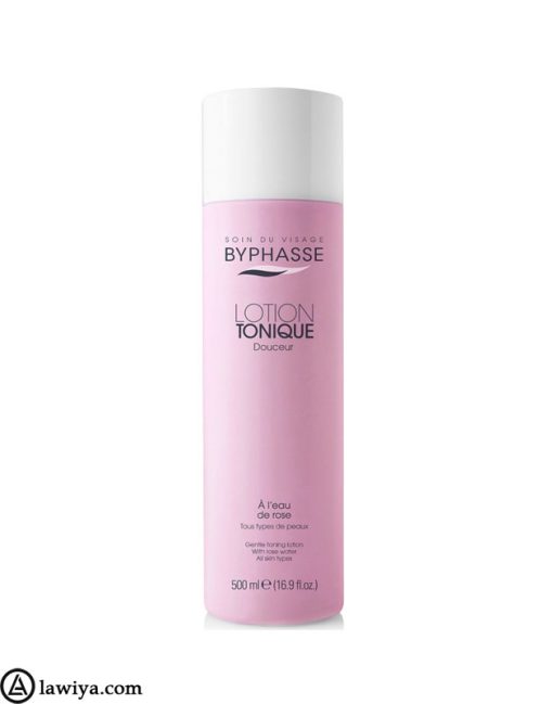 تونر بایفاس روشن کننده ملایم با گلاب برای انواع پوست 500 میلی لیتر |BYPHASSE Gentle toning lotion