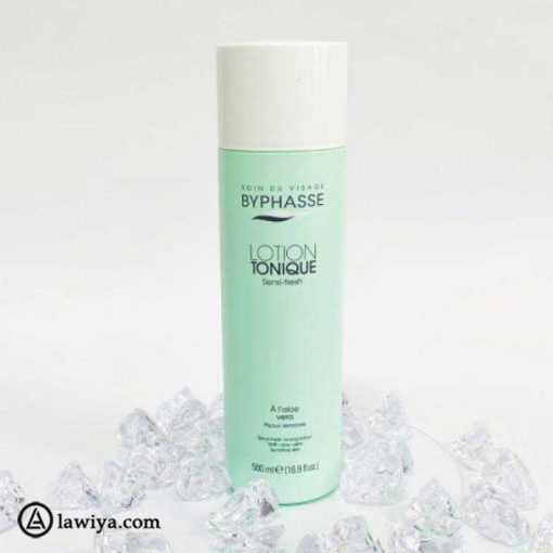 تونر پوست حساس بایفاس تونر سفت کننده آلوئه ورا 500 میلی لیتر |Byphasse Sensi-fresh toning lotion with aloe vera sensitive skin 500ml