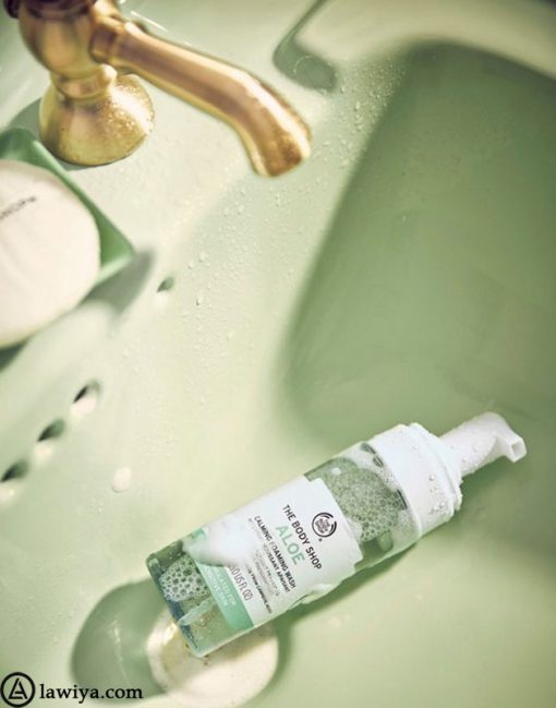 فوم شستشو صورت بادی شاپ مدل آلوئه ورا اصل انگلستان Body Shop Aloe Foaming Wash3