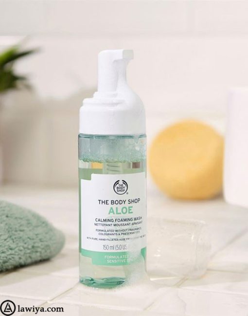 فوم شستشو صورت بادی شاپ مدل آلوئه ورا اصل انگلستان Body Shop Aloe Foaming Wash4