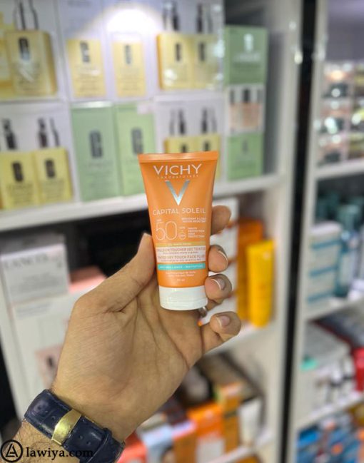 کرم ضد آفتاب رنگی ویشی BB برای پوست حساس اصل Vichy Capital Soleil Bb Dry Touch spf 504