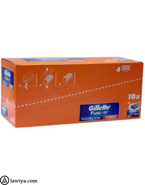 تیغ خود تراش ژیلت فیوژن پروگلاید پاور بسته 4 عددی اصل Gillette Fusion ProGlide Power razor4