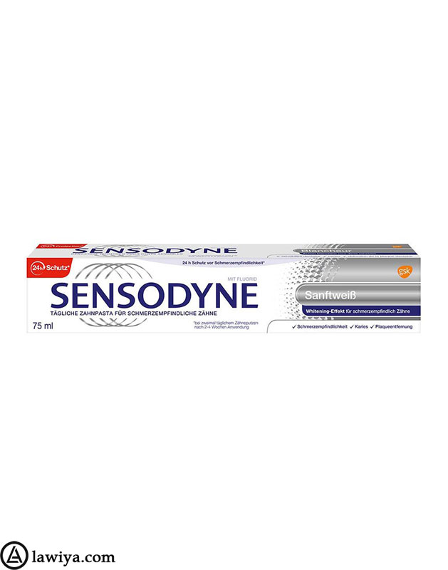 خمیر دندان سفید کننده سنسوداین مدل SanftweiB اصل انگلیس - Sensodyne SanftweiB