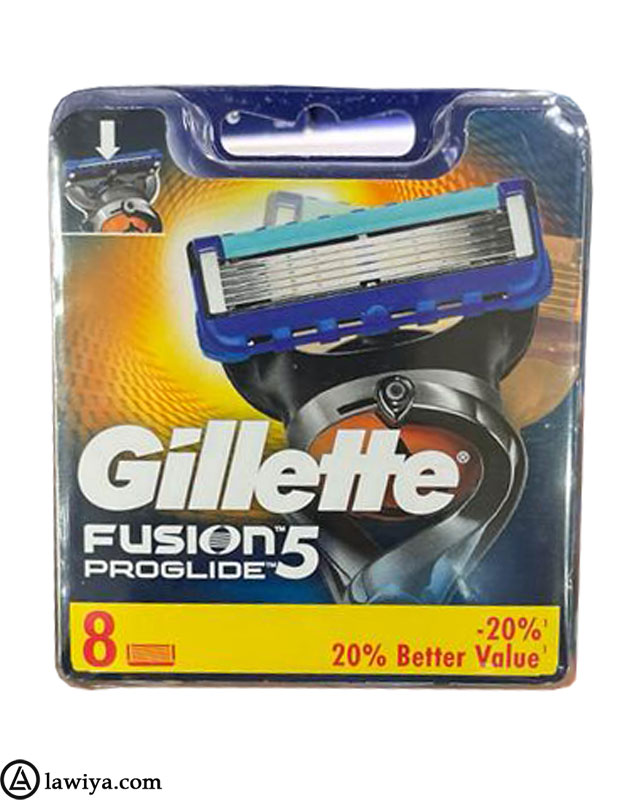 تیغ یدک ژیلت مدل فیوژن 5 پروگلاید پاور بسته 8 عددی اصل Gillette Fusion 5 ProGlide Power