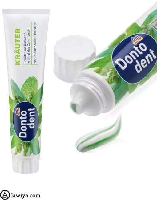 خمیر دندان گیاهی دنتودنت اصل آلمان_Dontodent krauter toothpaste5