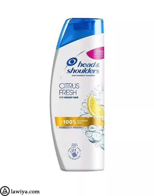 شامپو ضد شوره موهای چرب لیمویی هد اند شولدرز اصل فرانسه head and shoulders مدل Citrus Fresh