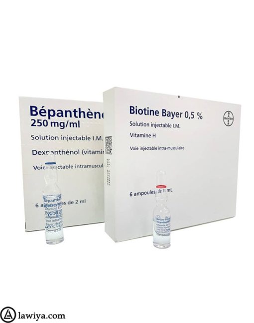 آمپول بیوتین بپانتن بایر اصل فرانسه - Ampoules of biotin and bepanthen bayer