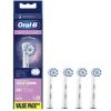 یدک مسواک برقی اورال بی اصل آلمان مدل sensitive clean بسته 4 عددی - Oral B sensitive clean Heads brush pack of 4