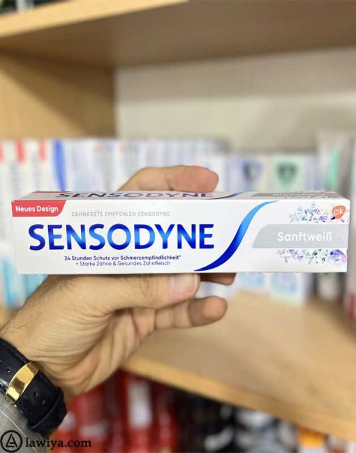 خمیر دندان سفید کننده سنسوداین مدل SanftweiB اصل انگلیس - Toothpaste Sensodyne SanftweiB