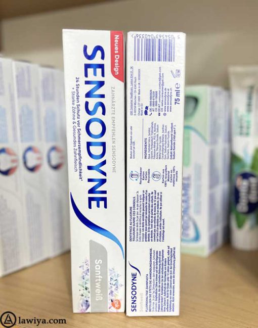 خمیر دندان سفید کننده سنسوداین مدل SanftweiB اصل انگلیس - Toothpaste Sensodyne SanftweiB