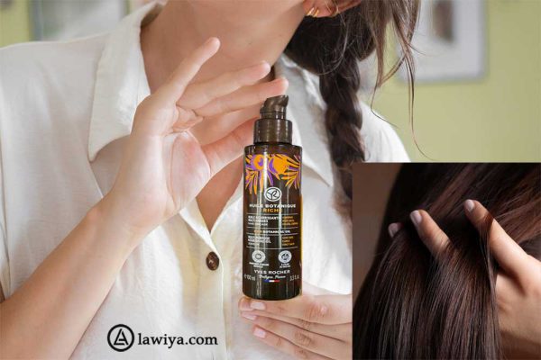 مقدار یک تا دو پمپ از روغن را کف دست خود بریزید و آن را روی ساقه و نوک موهایتان بزنید و پخش کنید. نیازی به شستشو و آبکشی نیست.