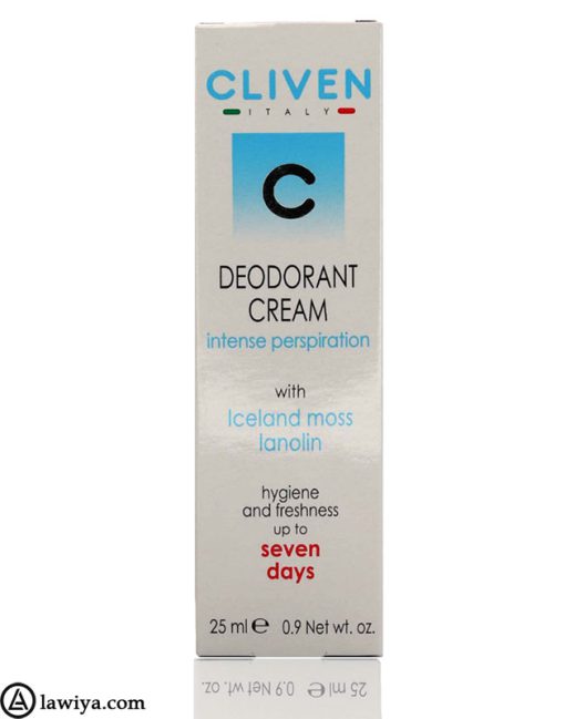 کرم دئودورانت 7 روزه کلیون برای تعریق شدید 25 میلی لیتر - cliven 7 day deodorant cream for heavy sweating 25 ml