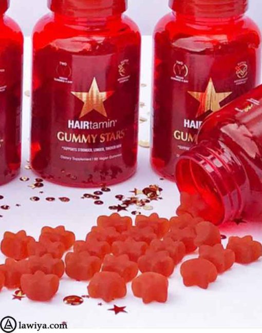 پاستیل تقویت مو هیرتامین گامی استار اصل امریکا - Hairtamin Gummy Stars Vitamins