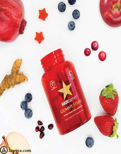 پاستیل تقویت مو هیرتامین گامی استار اصل امریکا - Hairtamin Gummy Stars Vitamins