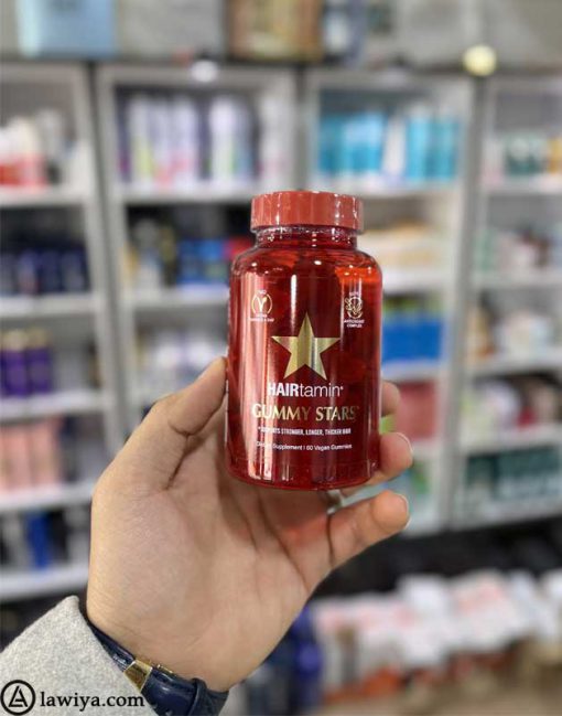 پاستیل تقویت مو هیرتامین گامی استار اصل امریکا - Hairtamin Gummy Stars Vitamins