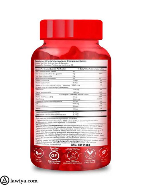 پاستیل تقویت مو هیرتامین گامی استار اصل امریکا - Hairtamin Gummy Stars Vitamins