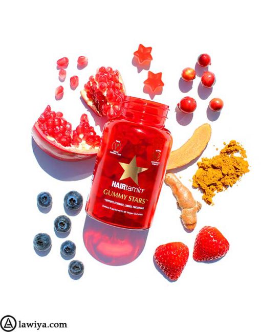 پاستیل تقویت مو هیرتامین گامی استار اصل امریکا - Hairtamin Gummy Stars Vitamins