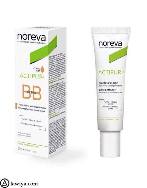 بی بی کرم ضد جوش رنگ روشن اکتی پور نوروا اصل فرانسه - Noreva Actipur BB Cream Claire Light