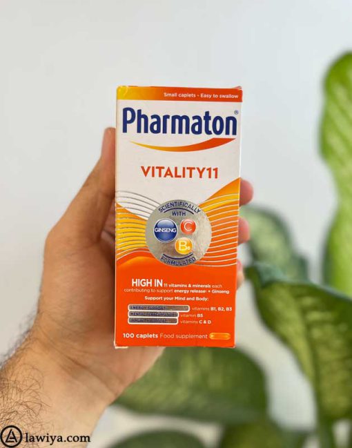 قرص فارماتون ویتالیتی 11 اصل انگلیس با جینسینگ 100 عددی Pharmaton Vitality11 with Ginseng4