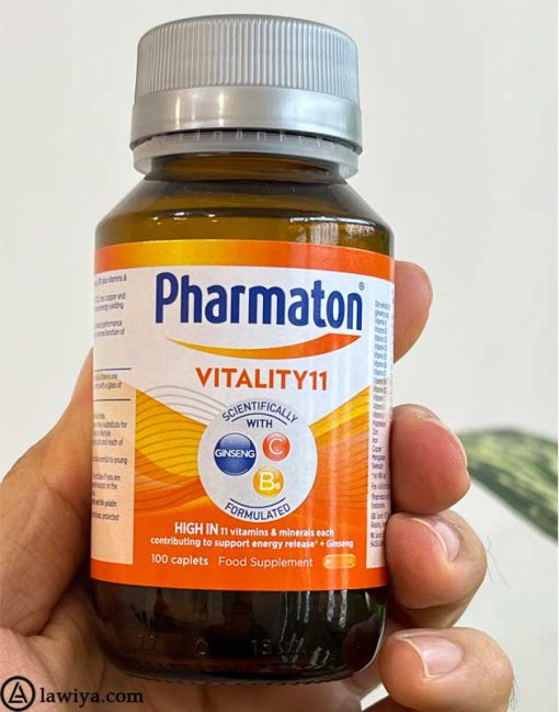 قرص فارماتون ویتالیتی 11 اصل انگلیس با جینسینگ 100 عددی Pharmaton Vitality11 with Ginseng8