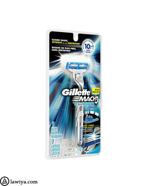 خود تراش ژیلت مدل مَچ تری توربو اصل-Gillette Mach3 Turbo-lawia 3