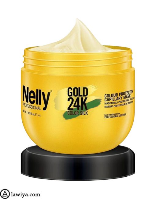 ماسک مو ترمیم کننده کراتینه نلی مدل مدل 24 کی اصل اسپانیا - nelly professional gold 24k keratin hair mask