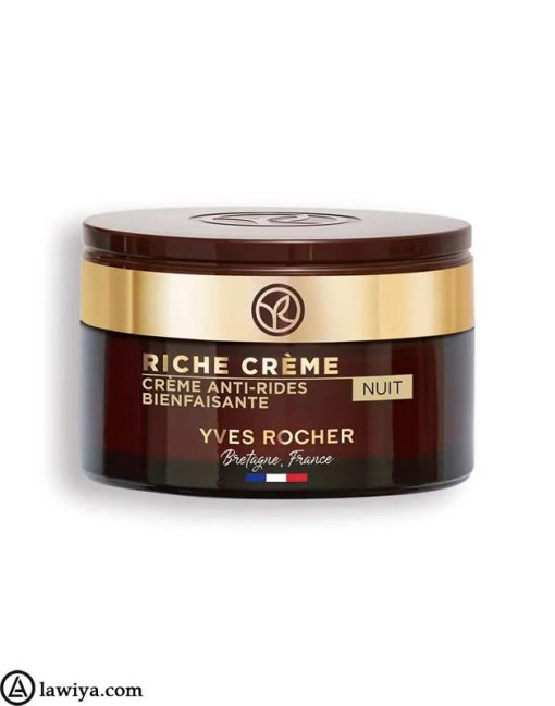 کرم ضد چروک شب ایوروشه مدل ریچ کرم اصل فرانسه 50 میل - Yves Rocher Anti Wrinkle Cream Model Riche Creme 50ml