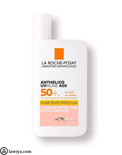 کرم ضد آفتاب لاروش پوزای رنگی مدل Anthelios SPF 50 اصل فرانسه 50 میل - LA ROCHE POSAY ANTHELIOS UVMUNE 400 INVISIBLE TINTED FLUID SPF50+ SUN CREAM 50ML