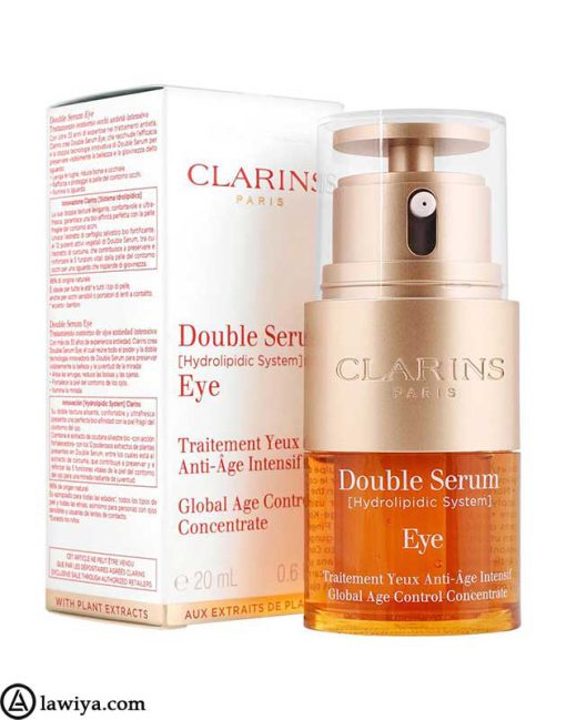 سرم دور چشم دوبل دور چشم کلارینس سفت کننده و آبرسان ضد پیری|Clarins firming and hydrating anti-aging double eye serum