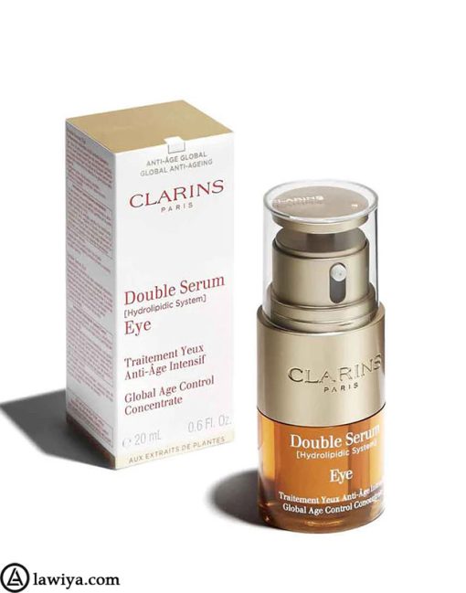 سرم دور چشم دوبل دور چشم کلارینس سفت کننده و آبرسان ضد پیری|Clarins firming and hydrating anti-aging double eye serum