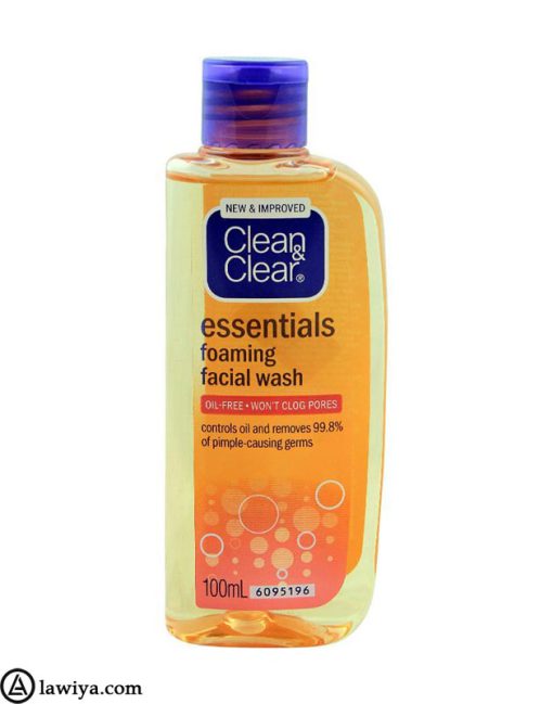 شوینده صورت کلین اند کلیر مدل Essentials اصل آلمان 100 میل - clean and clear essentials foaming facial wash 100 ml