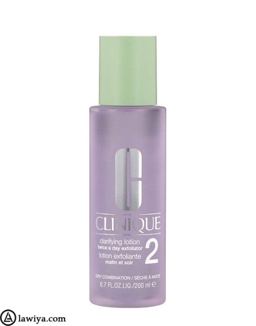 تونر شماره 2 کلینیک پوست خشک و مختلط اصل آمریکا 200 میل - Clinique Clarifying Lotion 2 200ml