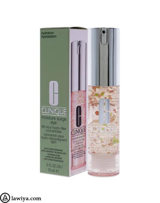 سرم دور چشم هیدروفیلر 96 ساعته کلینیک اصل آمریکا - clinique moisture surge eye 96-hour hydro-filler concentrate 15ml