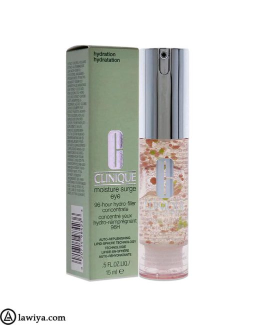 سرم دور چشم هیدروفیلر 96 ساعته کلینیک اصل آمریکا - clinique moisture surge eye 96-hour hydro-filler concentrate 15ml