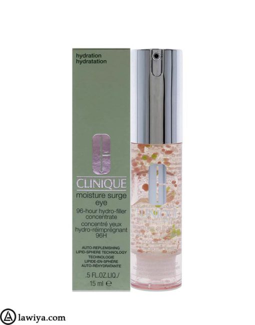 سرم دور چشم هیدروفیلر 96 ساعته کلینیک اصل آمریکا - clinique moisture surge eye 96-hour hydro-filler concentrate 15ml