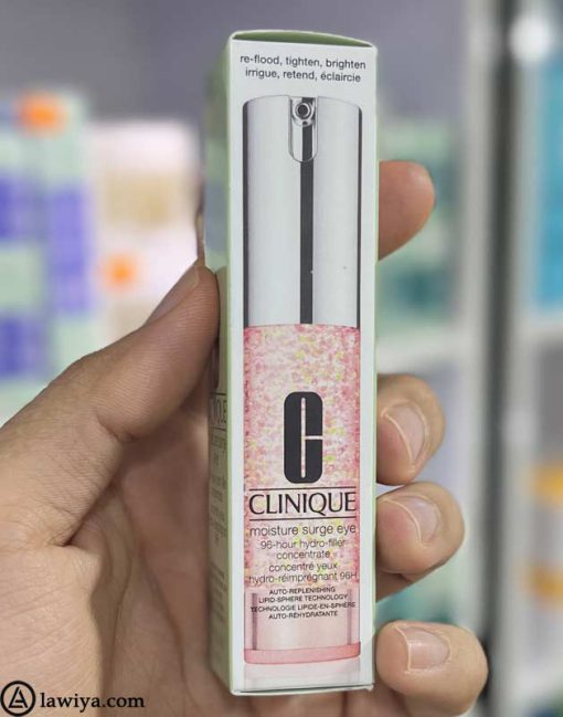 سرم دور چشم هیدروفیلر 96 ساعته کلینیک اصل آمریکا - clinique moisture surge eye 96-hour hydro-filler concentrate 15ml