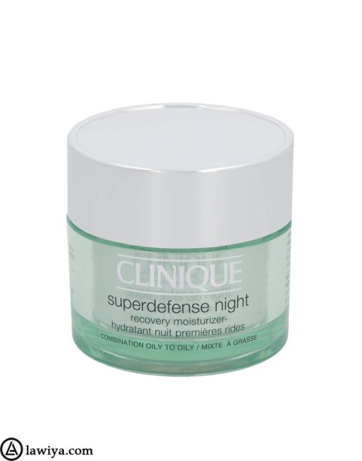 کرم شب جوانساز و آبرسان کلینیک اصل آمریکا 50 میل - clinique superdefense night recovery moisturizer 50ml