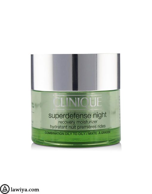 کرم شب جوانساز و آبرسان کلینیک اصل آمریکا 50 میل - clinique superdefense night recovery moisturizer 50ml