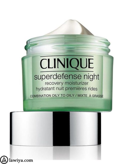 کرم شب جوانساز و آبرسان کلینیک اصل آمریکا 50 میل - clinique superdefense night recovery moisturizer 50ml