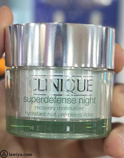 کرم شب جوانساز و آبرسان کلینیک اصل آمریکا 50 میل - clinique superdefense night recovery moisturizer 50ml