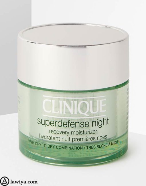 کرم شب جوانساز و آبرسان کلینیک اصل آمریکا 50 میل - clinique superdefense night recovery moisturizer 50ml