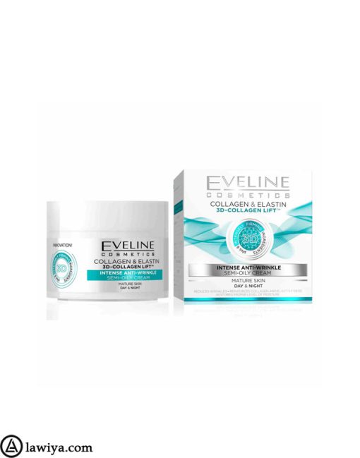 کرم روز و شب ضدچروک قوی کلاژن و الاستین اولاین اصل فرانسه | eveline collagen and elastin